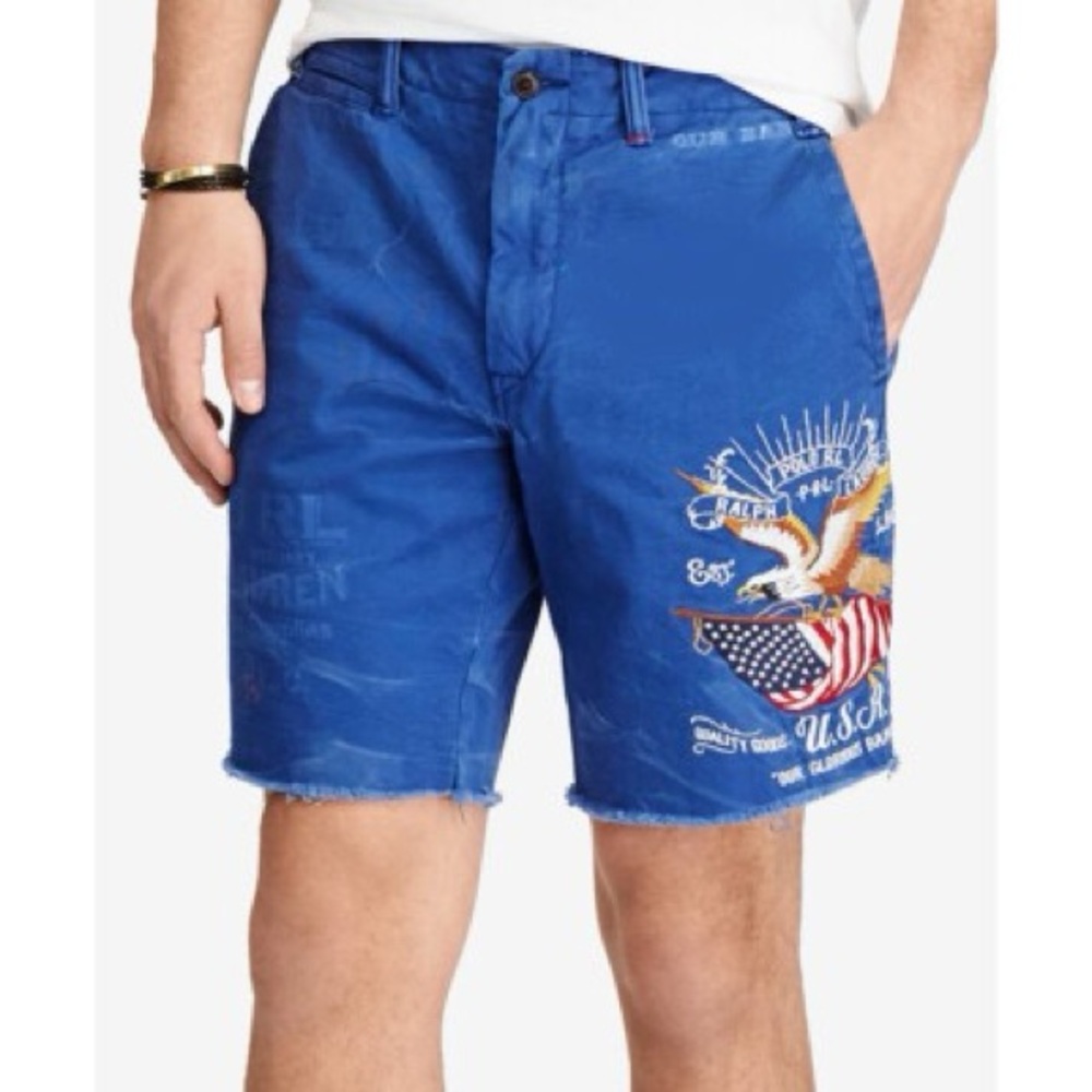 Polo by Ralph Lauren Blue Graphic Men Shorts